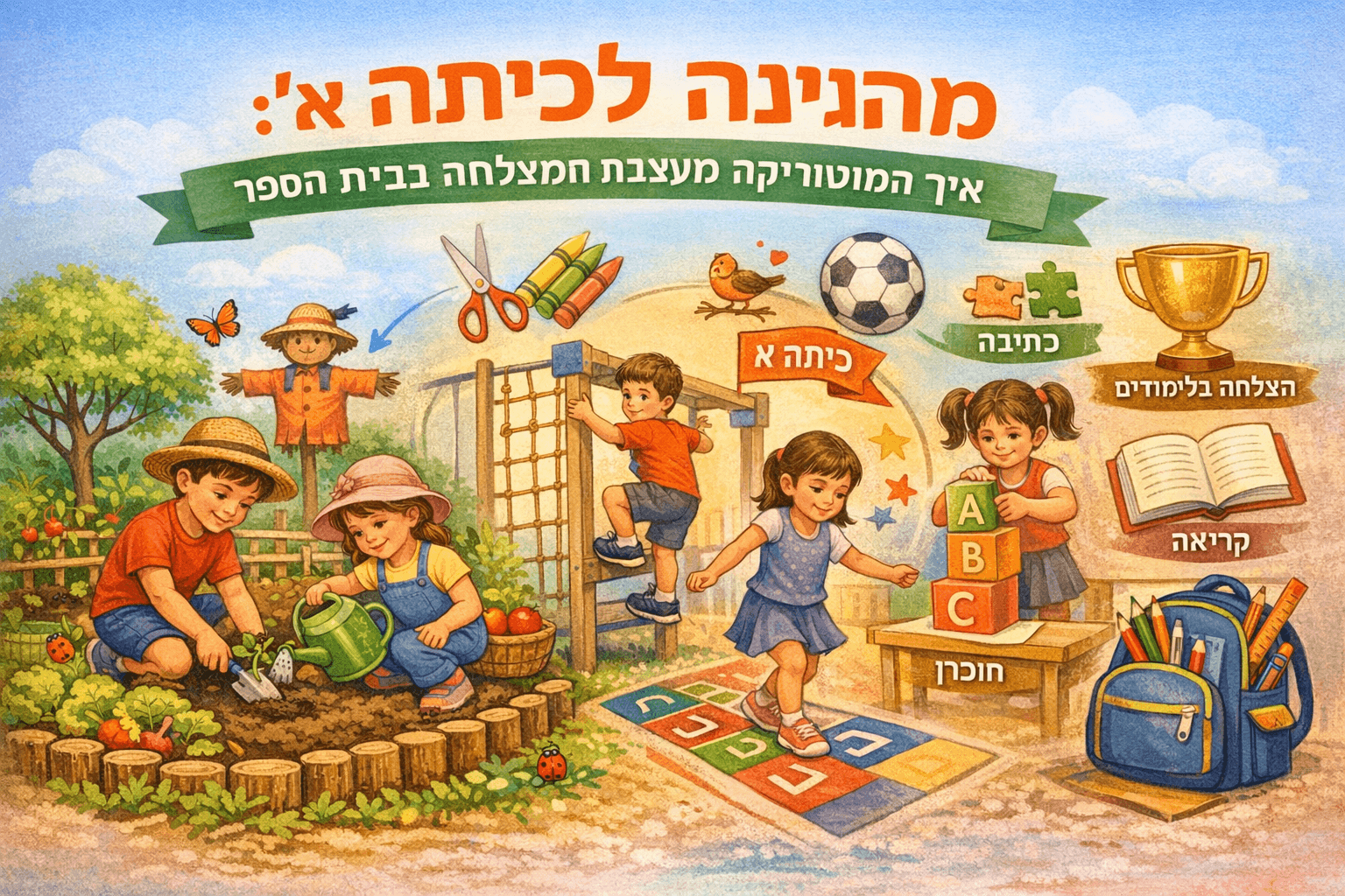 מהגינה לכיתה א': איך המוטוריקה מעצבת את ההצלחה בבית הספר