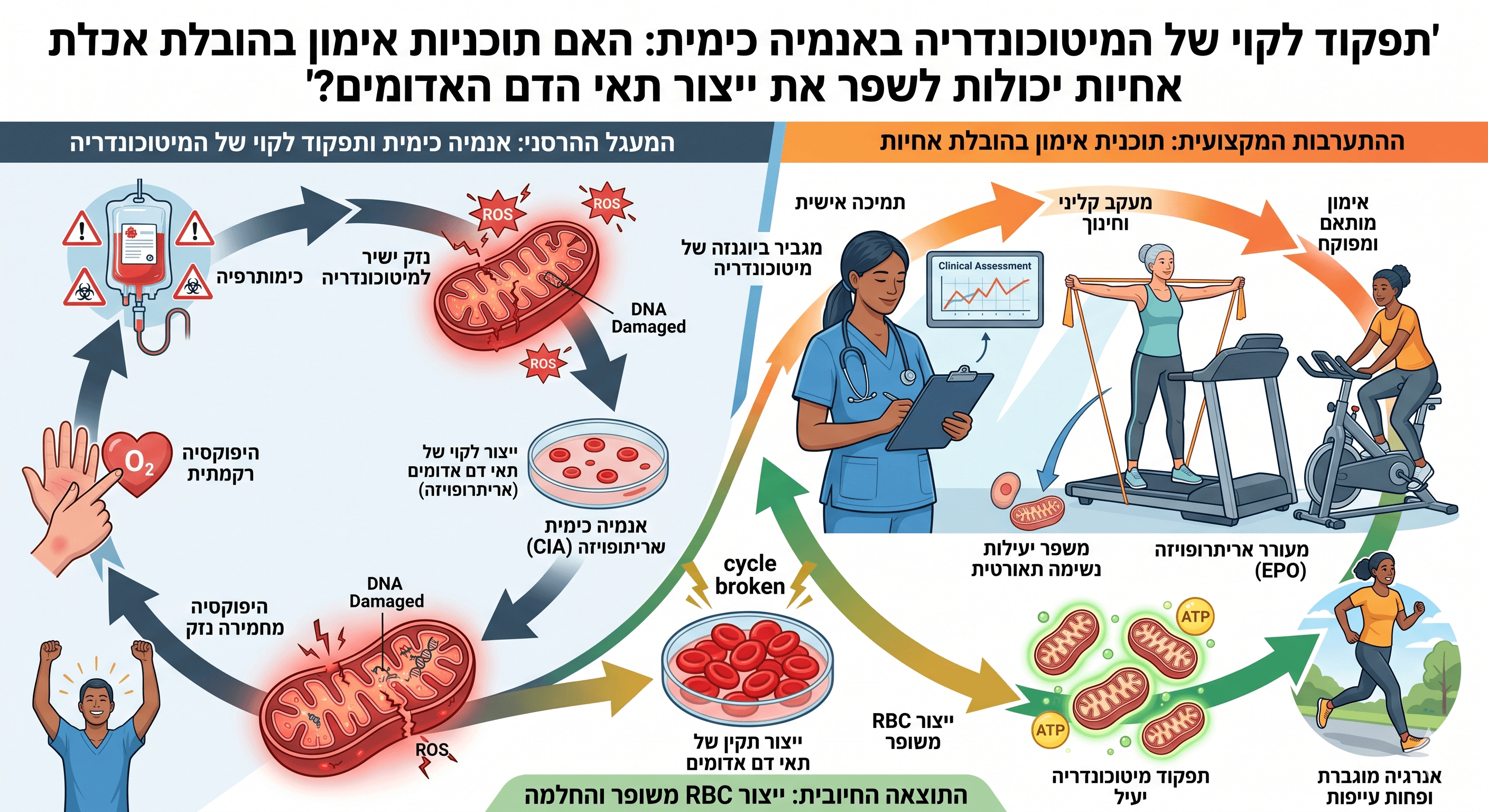 תפקוד לקוי של המיטוכונדריה באנמיה כימית: האם תוכניות אימון בהובלת אחיות יכולות לשפר את ייצור תאי הדם האדומים?