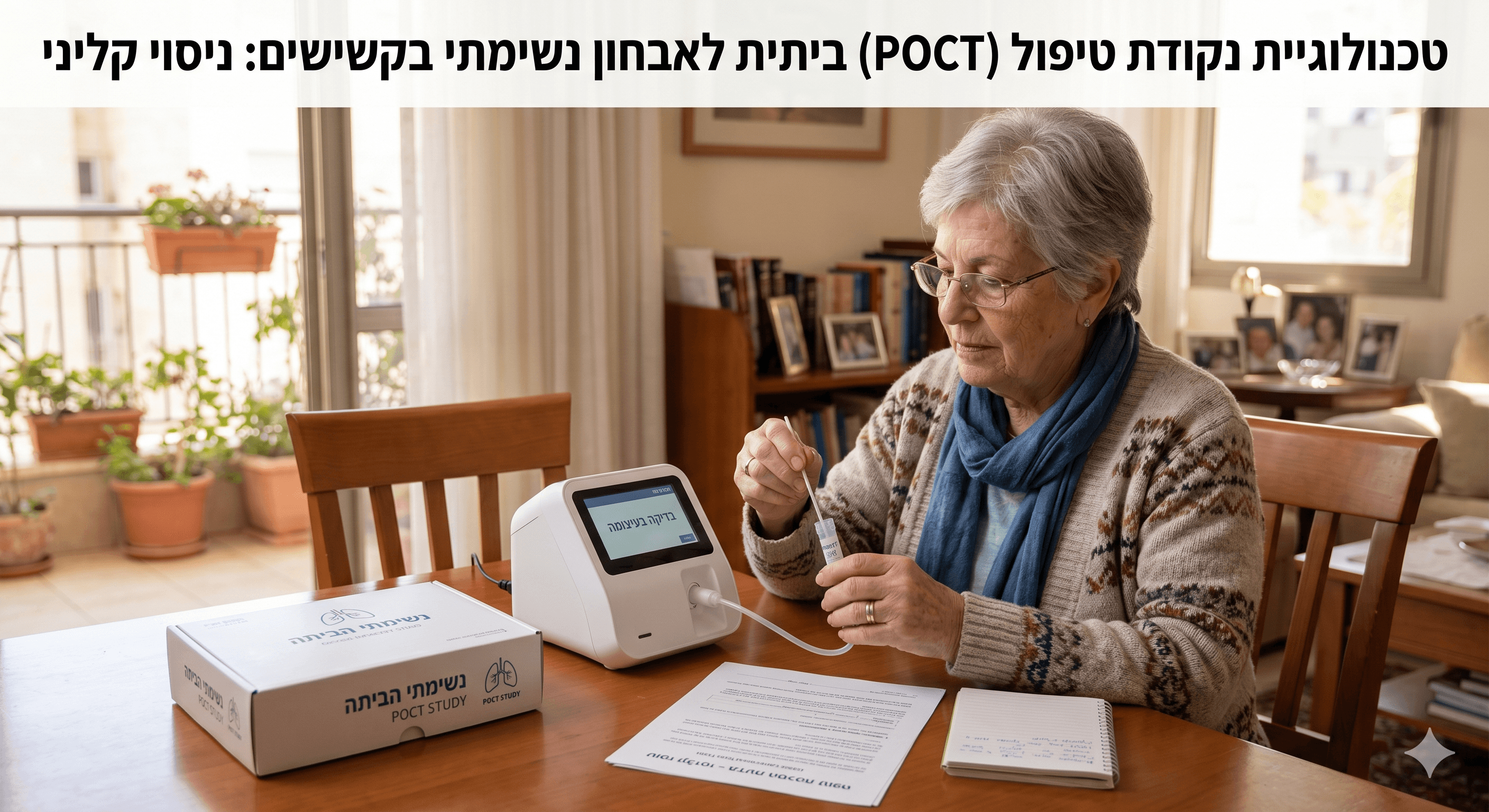 טכנולוגיית נקודת טיפול (POCT) ביתית לאבחון נשימתי בקשישים: ניסוי קליני